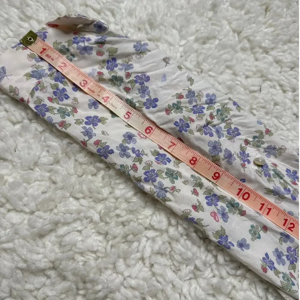 Jane and Delancey Floral Button Front Lightweight Top Cottagecore Lavender PP2 - Picture 9 of 10